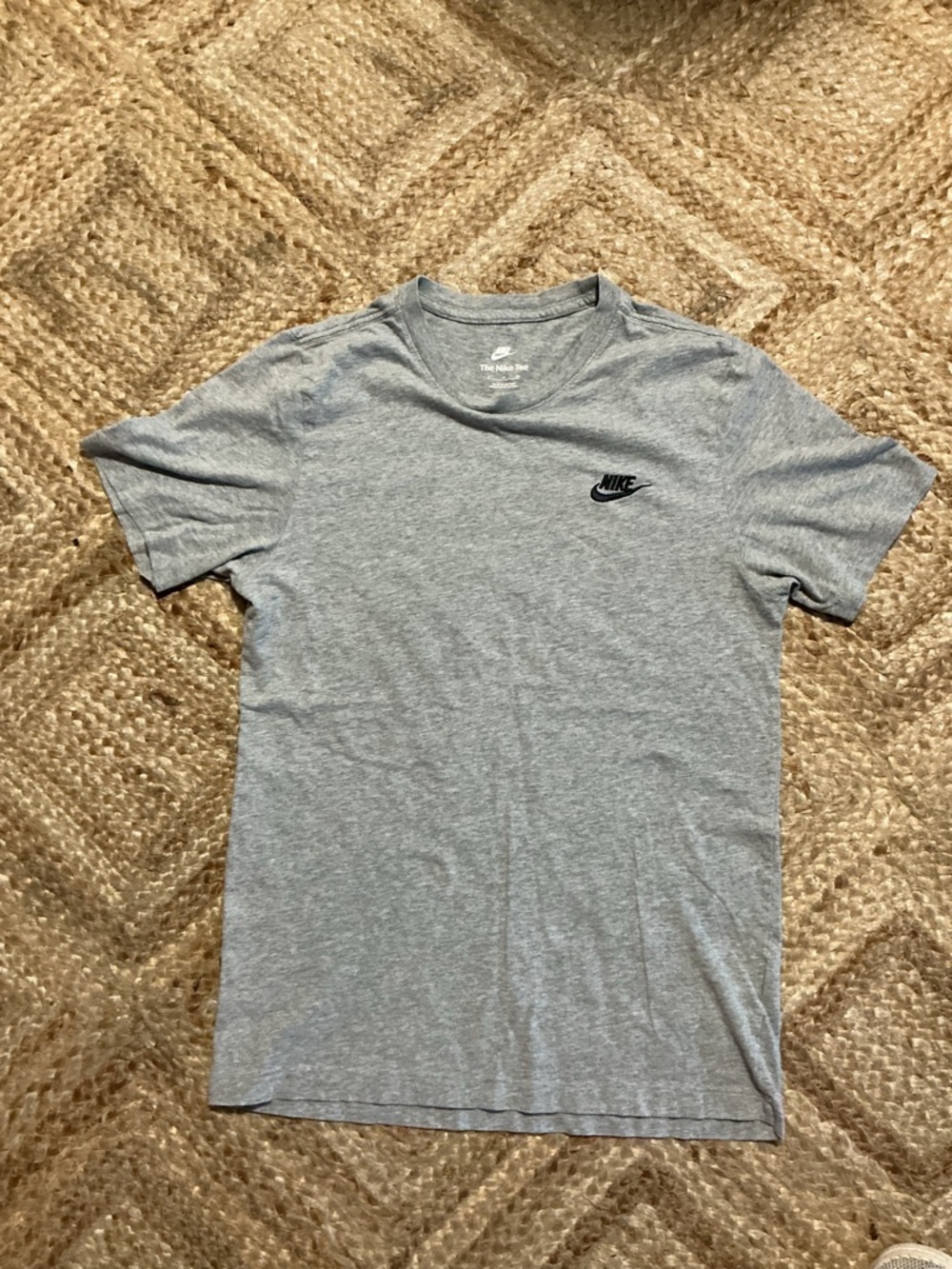 Nike Heather Gray Short Sleeve Crewneck Tee with Black Logo